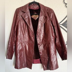 THE TANNERY Vintage 70’s/80’s Oxblood Leather Jacket - S/M